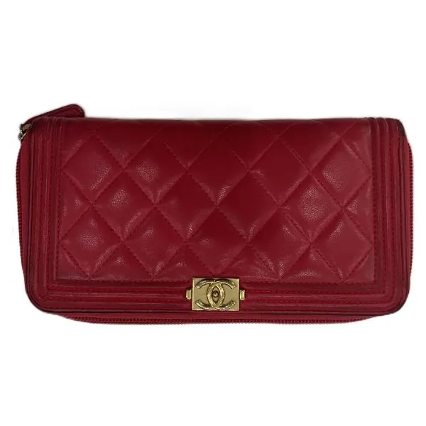 CHANEL Boy Chanel Round Zipper Wallet