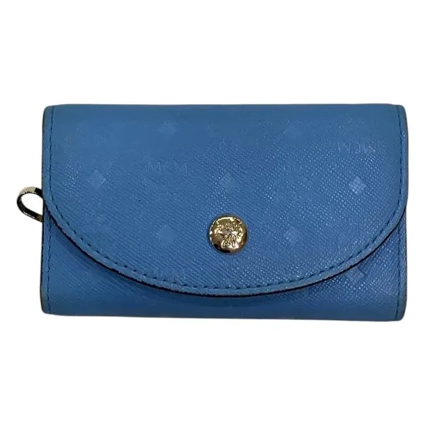 MCM Gold Button Leather Key Case