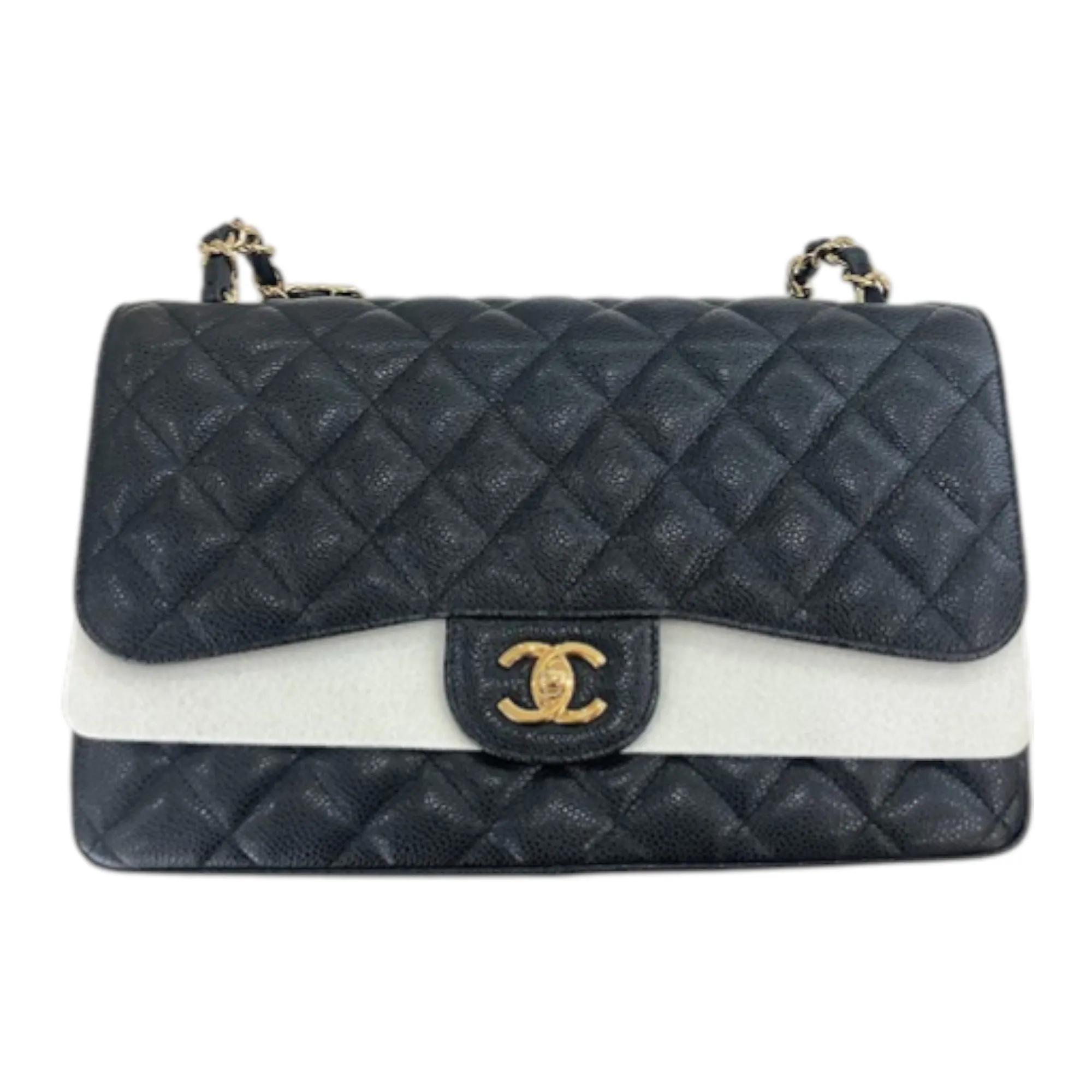 Chanel Matelassé Caviar Skin Gold Hardware