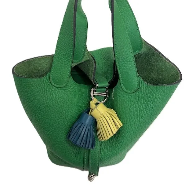 Hermès Picotin Lock Vert Comète with Carmen Unodos Charm