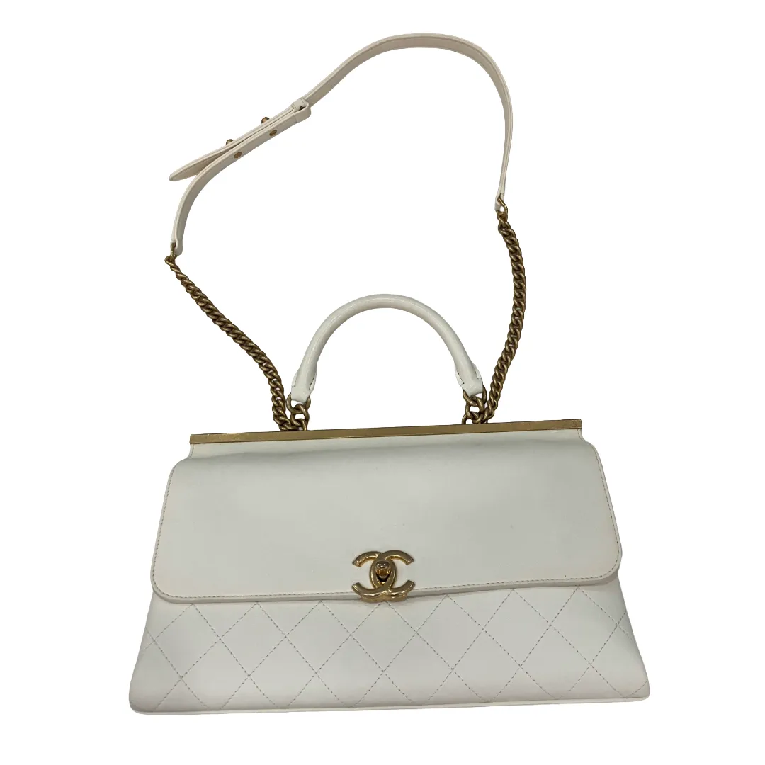 CHANEL Top Handle Flap Bag