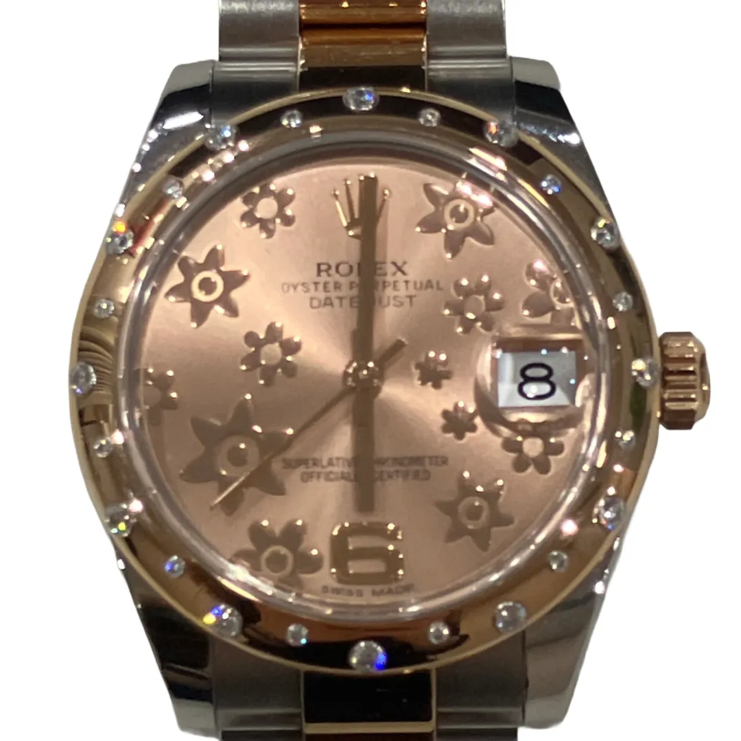 ROLEX Datejust 31 178341 with a Pink Flower Motif Dial