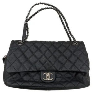 CHANEL Easy Flap Caviar Leather