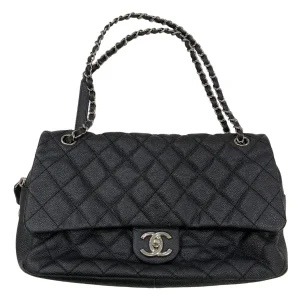 CHANEL Easy Flap Caviar Leather