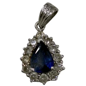 K18WG Sapphire Pendant Top