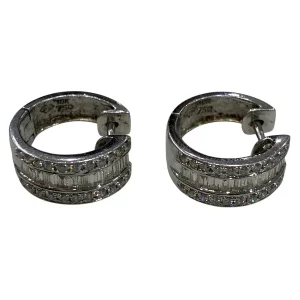 K18WG Diamond Earrings