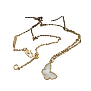 Van Cleef & Arpels Alhambra Yellow Gold Mother of Pearl Necklace